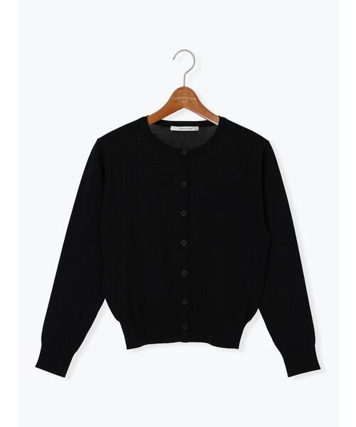 Lugnoncure（ルノンキュール）の「シルクタッチクルーカーディガン《2025autumn catalog item》（カーディガン/ボレロ・レディース・カーキ/オフホワイト/ブラック・F）」の11枚目の写真