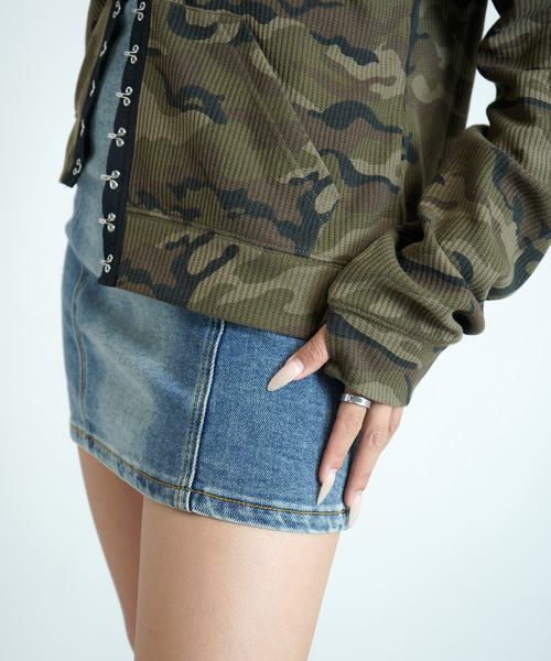 JOINT WORKS（ジョイントワークス）の「フックディテール ワッフルフーディー / Hook Detail Waffle Hoodie（パーカー・レディース・カーキ/チャコールグレー/ピンク・FREE）」の22枚目の写真