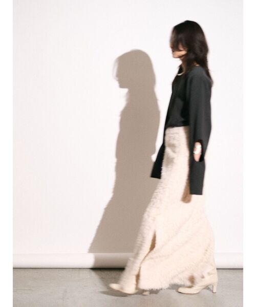 Htage(テージ)の「【Htage】パワーショルダーサークルデザインニット(ニット/セーター・レディース・チャコールグレー/ブラック・FREE)」の9枚目の写真