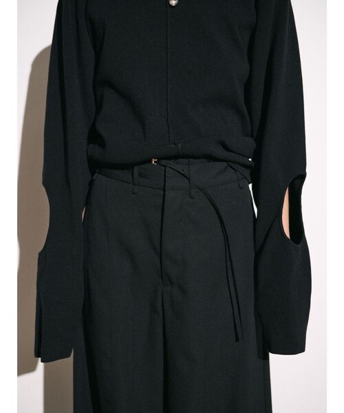 Htage(テージ)の「【Htage】パワーショルダーサークルデザインニット(ニット/セーター・レディース・チャコールグレー/ブラック・FREE)」の12枚目の写真