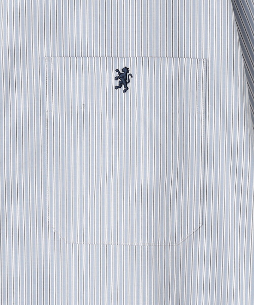 Bshop（ビショップ）の「Gymphlex | バンドカラーシャツワンピース STRIPE WOMEN（ワンピース・レディース・ブルー系その他・12）」の7枚目の写真