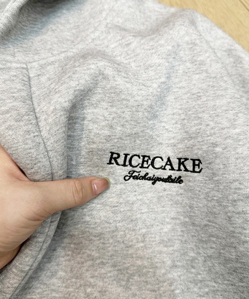 Dalfwin（ダールフィン）の「韓国ファッション RICECAKE刺繍深Vネックスウェットフーディー（パーカー・レディース・グレー/ブラック・FREE）」の18枚目の写真