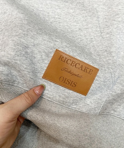 Dalfwin（ダールフィン）の「韓国ファッション RICECAKE刺繍深Vネックスウェットフーディー（パーカー・レディース・グレー/ブラック・FREE）」の20枚目の写真