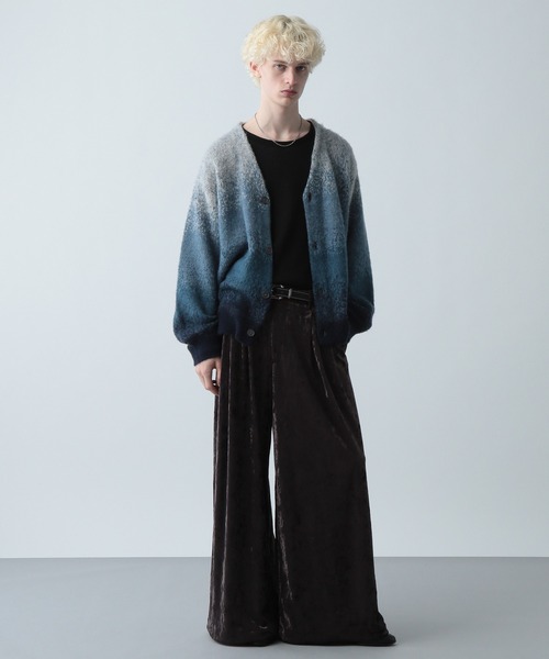 HARE（ハレ）の「グラデモヘアニットカーディガン(HARE)（カーディガン/ボレロ・メンズ・ブルー/レッド/ブラック/ライトグリーン・FREE）」の19枚目の写真