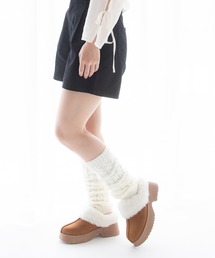 厚底ムートンクロッグサボミュールシューズ(210-56379)JELLY BEANS(ジェリービーンズ)