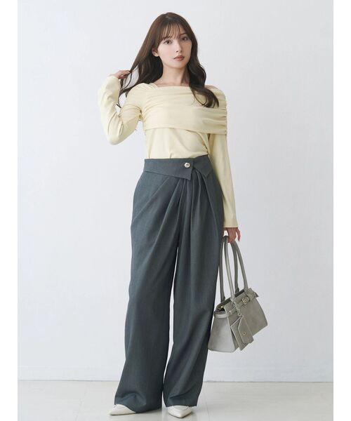 MERCURYDUO（マーキュリーデュオ）の「アシメタックワイドパンツ（その他パンツ・レディース・イエロー/グレー・MEDIUM/SMALL）」の13枚目の写真