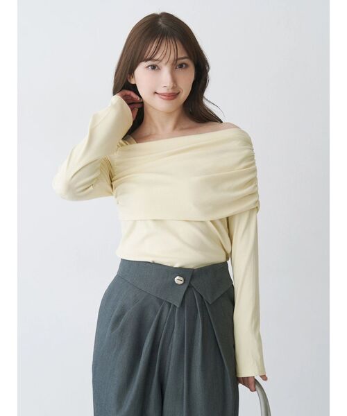 MERCURYDUO（マーキュリーデュオ）の「アシメタックワイドパンツ（その他パンツ・レディース・イエロー/グレー・MEDIUM/SMALL）」の14枚目の写真