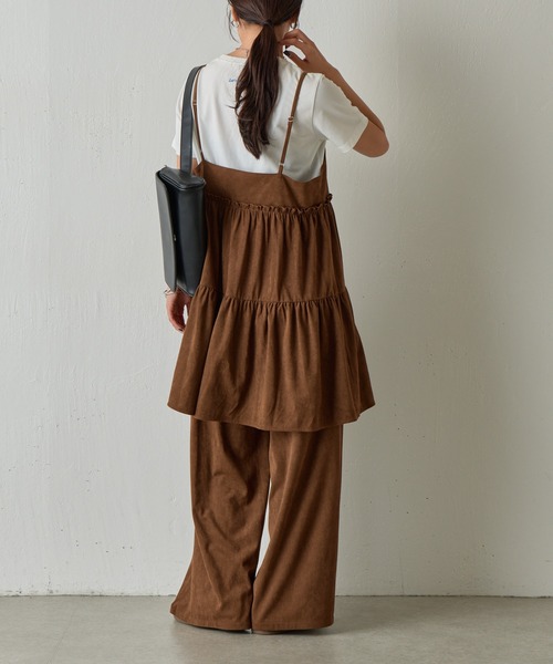 COLONY 2139(コロニートゥーワンスリーナイン)の「フェイクスエードティアードミニキャミワンピース(ワンピース・レディース・ブラウン/キャメル・FREE)」の12枚目の写真