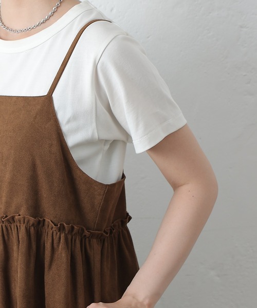 COLONY 2139(コロニートゥーワンスリーナイン)の「フェイクスエードティアードミニキャミワンピース(ワンピース・レディース・ブラウン/キャメル・FREE)」の20枚目の写真