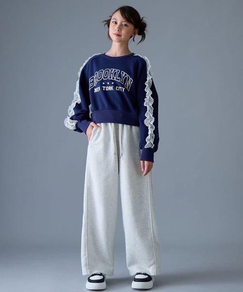 セール】脇タックフレア裏起毛スウェットパンツ（スウェットパンツ