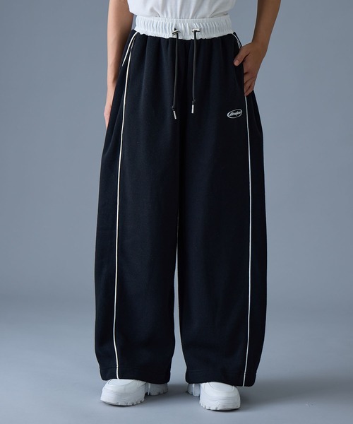 セール】脇タックフレア裏起毛スウェットパンツ（スウェットパンツ