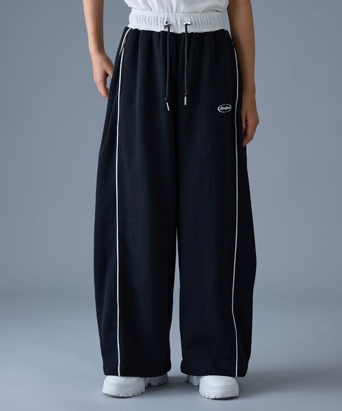 セール】脇タックフレア裏起毛スウェットパンツ（スウェットパンツ