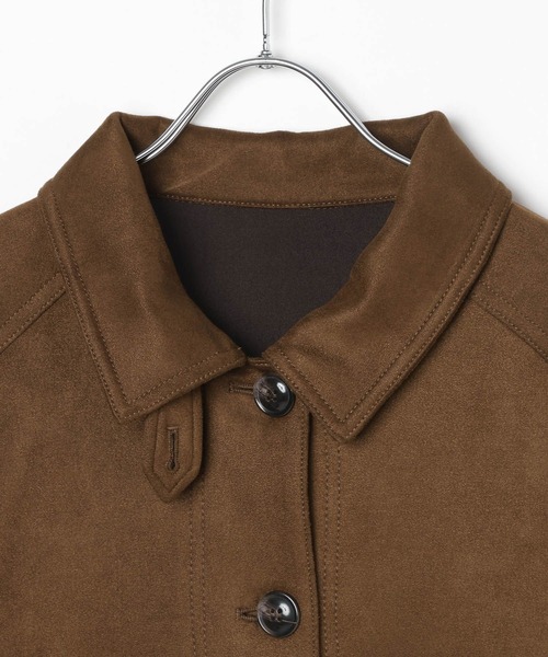 3.3 Field Trip （3.3フィールドトリップ）の「【襟2WAY】3.3 Field Trip／スエードオーバージャケット（ブルゾン・レディース・ブラウン/キャメル・FREE）」の3枚目の写真