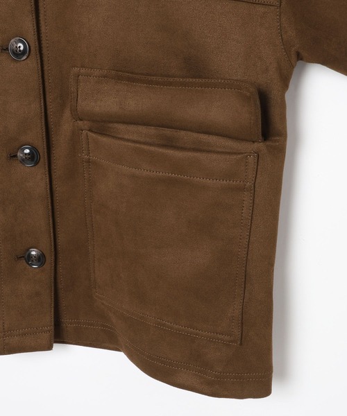 3.3 Field Trip （3.3フィールドトリップ）の「【襟2WAY】3.3 Field Trip／スエードオーバージャケット（ブルゾン・レディース・ブラウン/キャメル・FREE）」の8枚目の写真