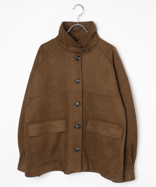 3.3 Field Trip （3.3フィールドトリップ）の「【襟2WAY】3.3 Field Trip／スエードオーバージャケット（ブルゾン・レディース・ブラウン/キャメル・FREE）」の22枚目の写真