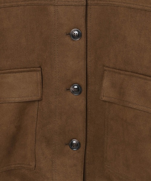 3.3 Field Trip （3.3フィールドトリップ）の「【襟2WAY】3.3 Field Trip／スエードオーバージャケット（ブルゾン・レディース・ブラウン/キャメル・FREE）」の4枚目の写真