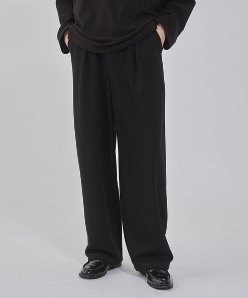 BROWNY（ブラウニー）の「BROWNY/ボンディングワイドスウェットパンツ（スウェットパンツ・メンズ・ブラック/杢グレー・MEDIUM/LARGE）」の2枚目の写真