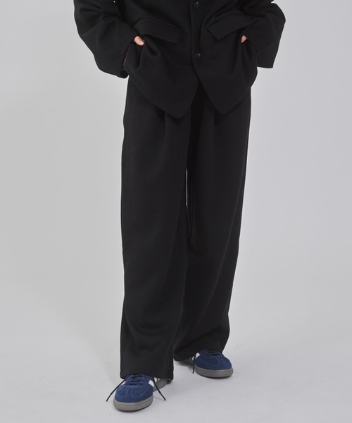 BROWNY（ブラウニー）の「BROWNY/ボンディングワイドスウェットパンツ（スウェットパンツ・メンズ・ブラック/杢グレー・MEDIUM/LARGE）」の7枚目の写真