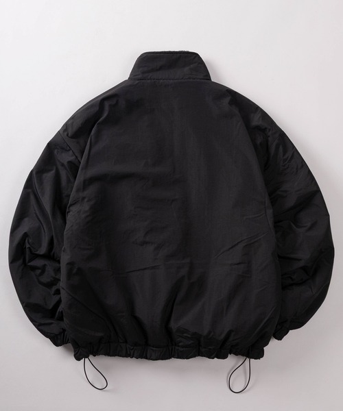 SlashDate（スラッシュデイト）の「【82】【MATEY】2WAY リバーシブル ナイロン ボアブルゾン／ワンポイント刺繍 ／ドローコード／ユニセックス（ブルゾン・メンズ・ブラック/ホワイト・M/L）」の13枚目の写真
