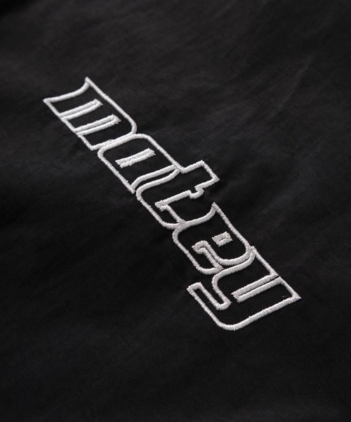 SlashDate（スラッシュデイト）の「【82】【MATEY】2WAY リバーシブル ナイロン ボアブルゾン／ワンポイント刺繍 ／ドローコード／ユニセックス（ブルゾン・メンズ・ブラック/ホワイト・M/L）」の14枚目の写真