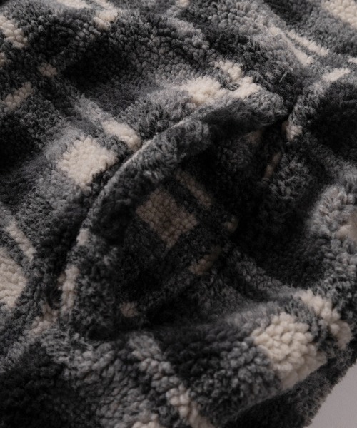 SlashDate（スラッシュデイト）の「【82】【MATEY】2WAY リバーシブル ナイロン ボアブルゾン／ワンポイント刺繍 ／ドローコード／ユニセックス（ブルゾン・メンズ・ブラック/ホワイト・M/L）」の7枚目の写真