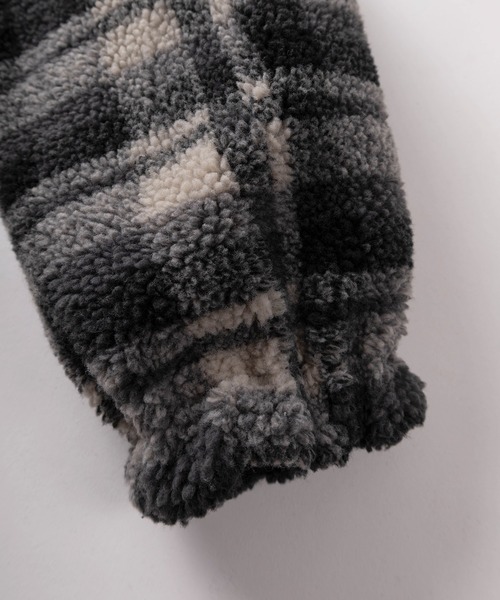 SlashDate（スラッシュデイト）の「【82】【MATEY】2WAY リバーシブル ナイロン ボアブルゾン／ワンポイント刺繍 ／ドローコード／ユニセックス（ブルゾン・メンズ・ブラック/ホワイト・M/L）」の17枚目の写真