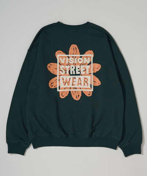 PUBLUX（パブリュクス）の「VISION STREET WEAR/ヴィジョンストリートウェアー 別注 DAISY FLOWER SWEAT(限定展開)（スウェット・メンズ・ライトグレー/グリーン/ブラック・MEDIUM/LARGE/X-LARGE）」の4枚目の写真