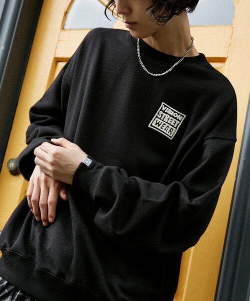 PUBLUX（パブリュクス）の「VISION STREET WEAR/ヴィジョンストリートウェアー 別注 DAISY FLOWER SWEAT(限定展開)（スウェット・メンズ・ライトグレー/グリーン/ブラック・MEDIUM/LARGE/X-LARGE）」の9枚目の写真