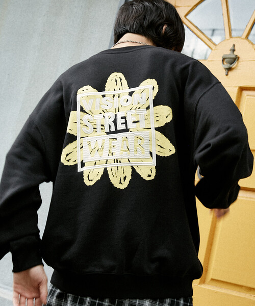 PUBLUX（パブリュクス）の「VISION STREET WEAR/ヴィジョンストリートウェアー 別注 DAISY FLOWER SWEAT(限定展開)（スウェット・メンズ・ライトグレー/グリーン/ブラック・MEDIUM/LARGE/X-LARGE）」の14枚目の写真
