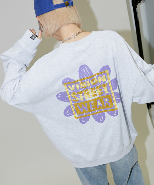 PUBLUX（パブリュクス）の「VISION STREET WEAR/ヴィジョンストリートウェアー 別注 DAISY FLOWER SWEAT(限定展開)（スウェット・メンズ・ライトグレー/グリーン/ブラック・MEDIUM/LARGE/X-LARGE）」の18枚目の写真