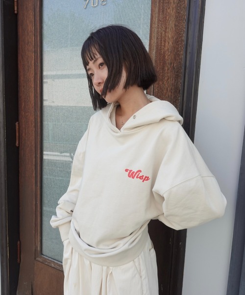 TEEN BOOP（ティーンブープ）の「ロゴルーズパーカー（パーカー・レディース・アイボリー/ネイビー・FREE）」の2枚目の写真