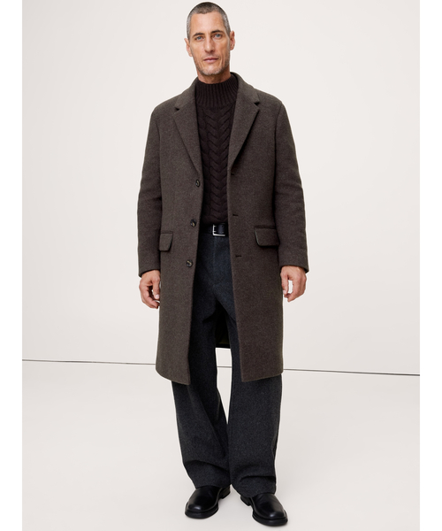 美品　バナナリパブリック　イタリアンメルトンコクーンコート Banana Republic（バナナリパブリック）の「イタリアンメルトン