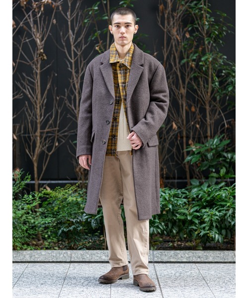 バナナ・リパブリック ヘリンボーン イタリアンメルトン トップコート イタリアン メルトン トップコート（チェスターコート）｜BANANA