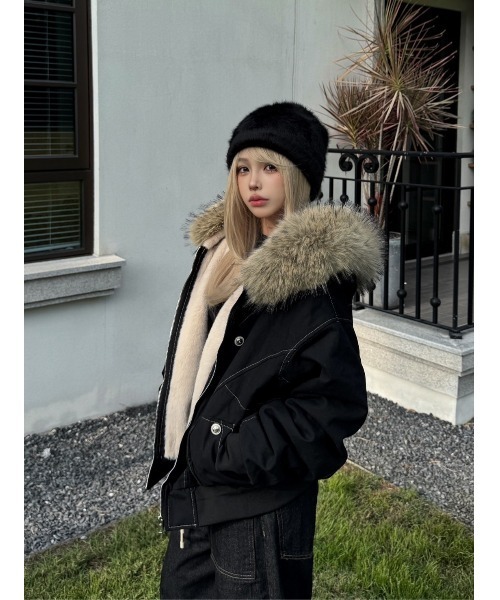 セール】【Lp】フェイクファーフードブルゾン（ブルゾン）｜ARCHIVER