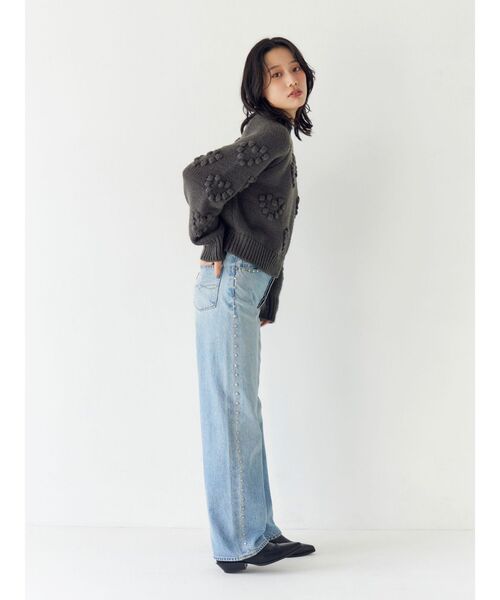 Ungrid(アングリッド)の「スタッズルーズデニム(デニムパンツ・レディース・ブルー・24inch/25inch/26inch)」の7枚目の写真