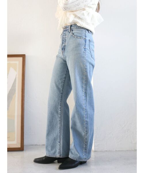 Ungrid(アングリッド)の「スタッズルーズデニム(デニムパンツ・レディース・ブルー・24inch/25inch/26inch)」の16枚目の写真