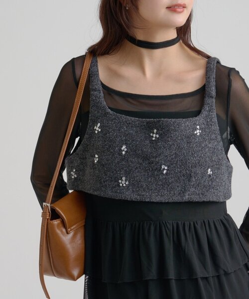 セール】ウールライク ビジュービスチェ（シャツ/ブラウス）｜mystic