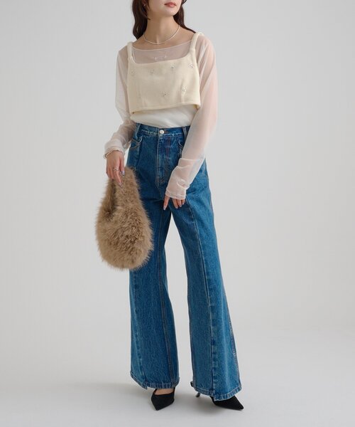 セール】ウールライク ビジュービスチェ（シャツ/ブラウス）｜mystic