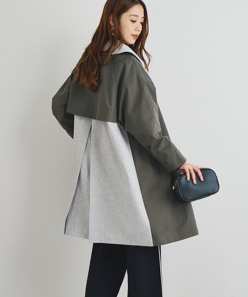 un dix cors（アンディコール）の「ステンバイカラートレンチコート（トレンチコート・レディース・チャコールグレー/キャメル・FREE）」の2枚目の写真