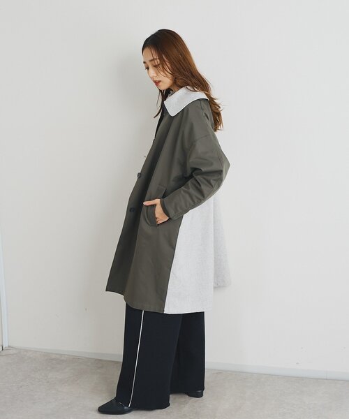 un dix cors（アンディコール）の「ステンバイカラートレンチコート（トレンチコート・レディース・チャコールグレー/キャメル・FREE）」の9枚目の写真