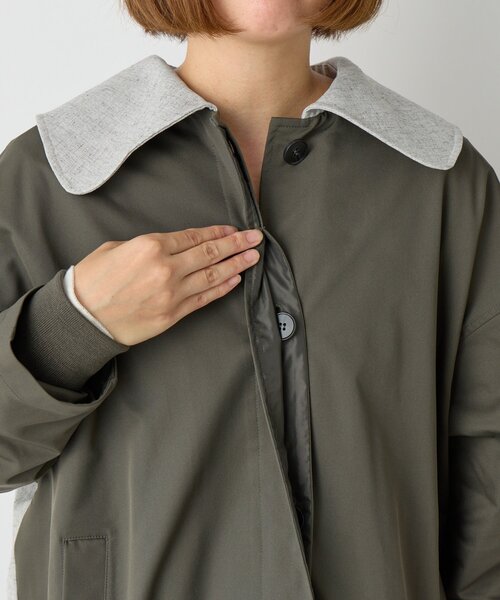 un dix cors（アンディコール）の「ステンバイカラートレンチコート（トレンチコート・レディース・チャコールグレー/キャメル・FREE）」の16枚目の写真