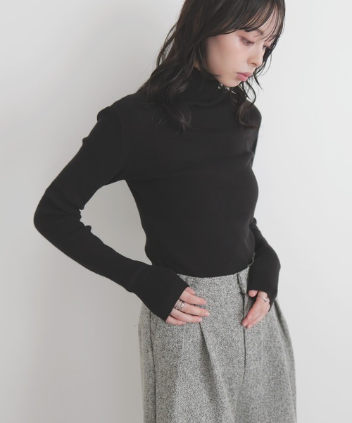 タートルネックリブニットプルオーバー(ニット/セーター)|LIAN タートルネックリブニットプルオーバー(ニット/セーター)|LIAN