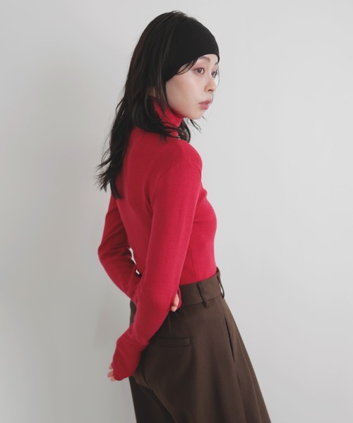 【SALE!】未使用/イリアンローブのタートルネック/リブニット タートルネックリブニットプルオーバー（ニット/セーター）｜LIAN