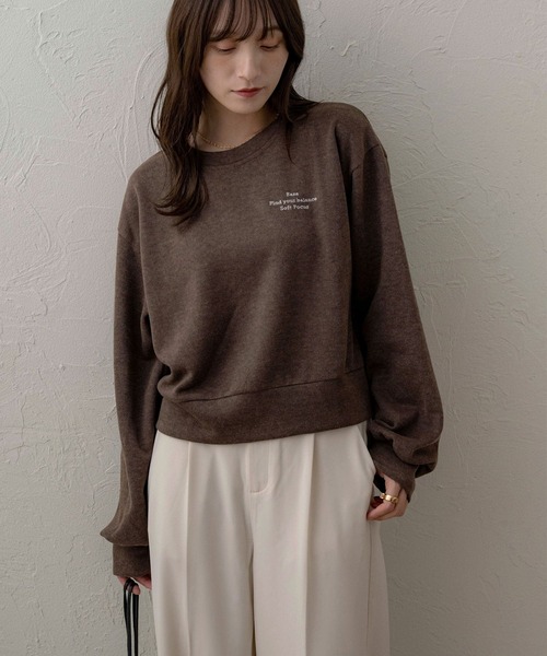 NOAHL(ノアル)の「【NOAHL】ニットソー刺繍プルオーバー(ニット/セーター・レディース・アイボリー/ブラウン/チャコール・FREE)」の12枚目の写真