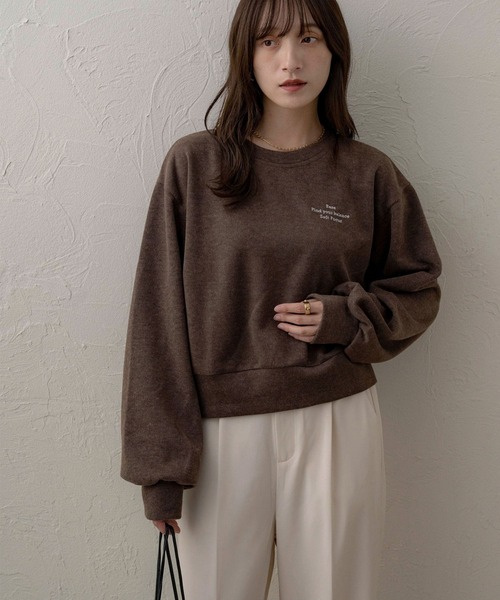 NOAHL(ノアル)の「【NOAHL】ニットソー刺繍プルオーバー(ニット/セーター・レディース・アイボリー/ブラウン/チャコール・FREE)」の15枚目の写真