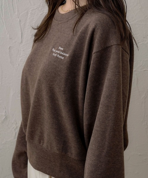NOAHL(ノアル)の「【NOAHL】ニットソー刺繍プルオーバー(ニット/セーター・レディース・アイボリー/ブラウン/チャコール・FREE)」の22枚目の写真