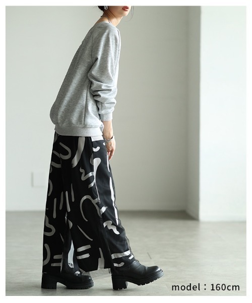 Sawa a la mode(サワアラモード)の「ペイントプリントチュールレイヤードワイドパンツ(その他パンツ・レディース・ブラック・FREE)」の15枚目の写真