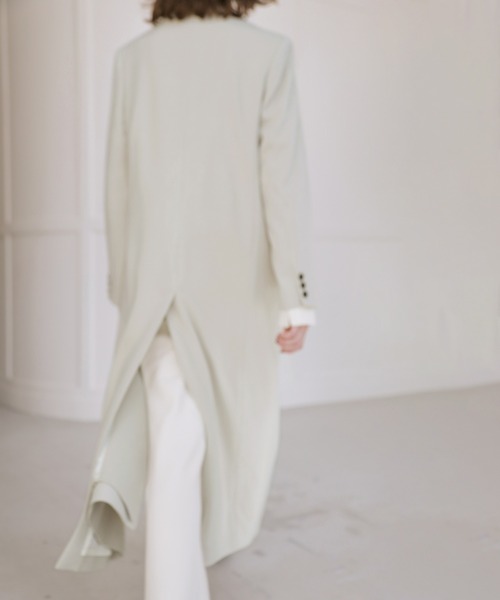 EMOELLE】ピークドラペルダブルコート（チェスターコート）｜ADAM ET