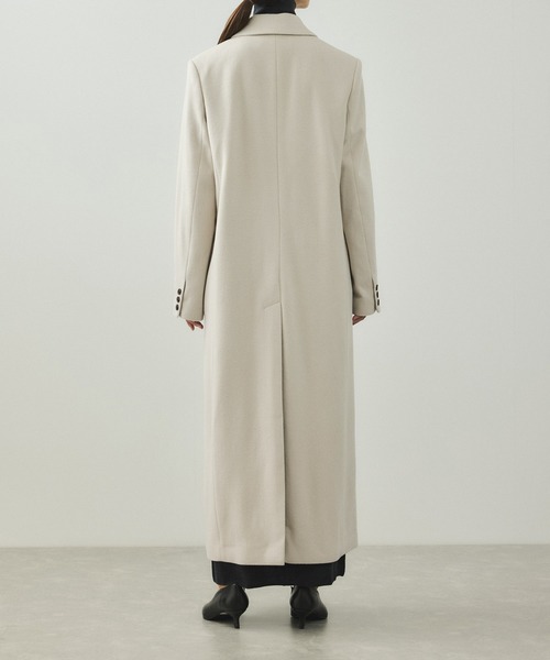 EMOELLE】ピークドラペルダブルコート（チェスターコート）｜ADAM ET