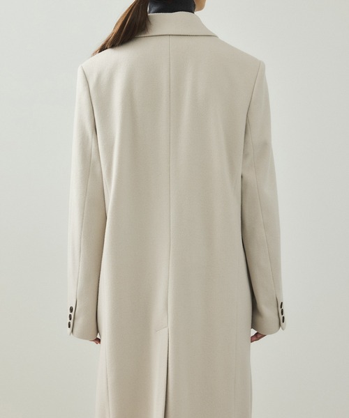 EMOELLE】ピークドラペルダブルコート（チェスターコート）｜ADAM ET